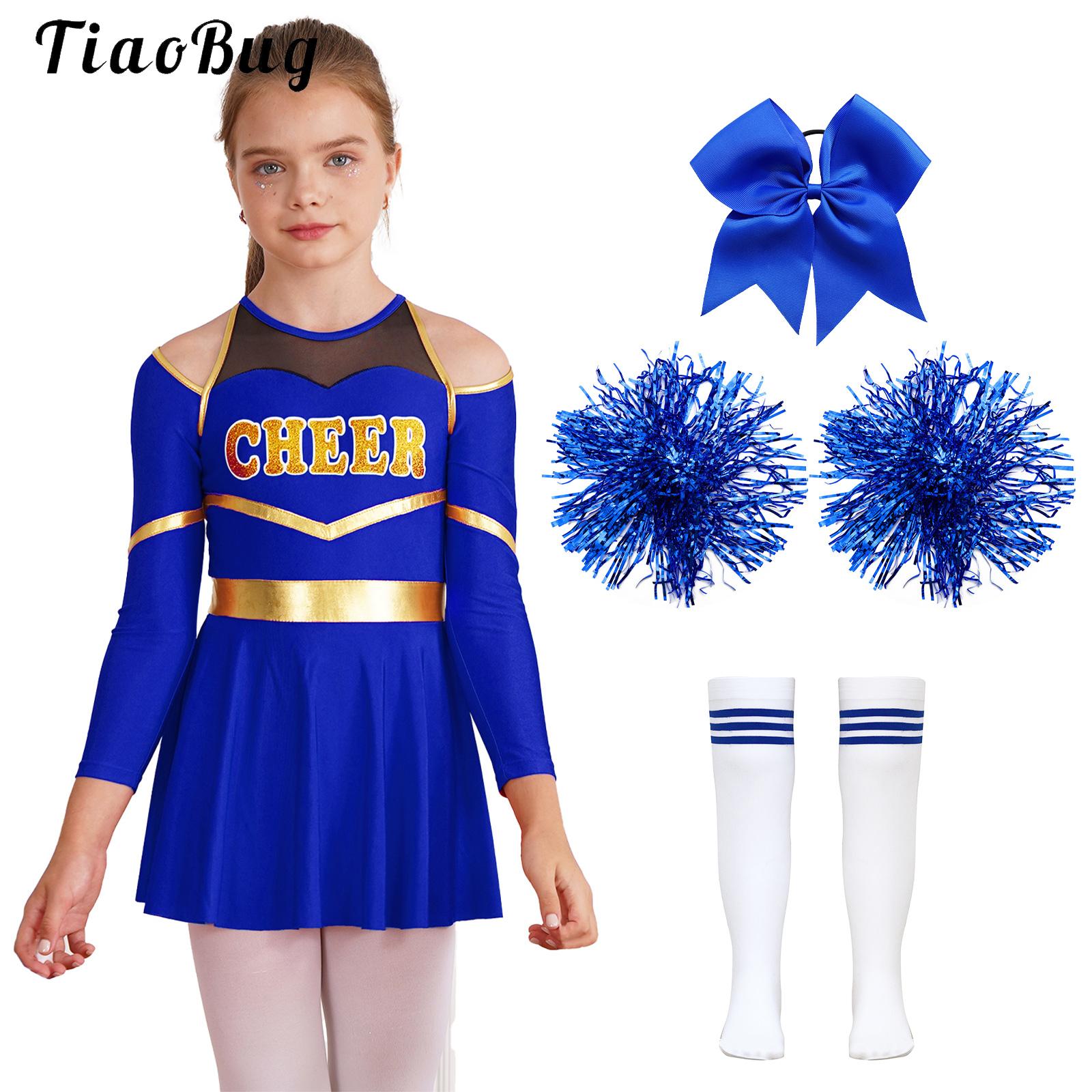 Cheerleading Pom Pom - Cheerleader Costume Girls Cheerleading Dance Outfit
