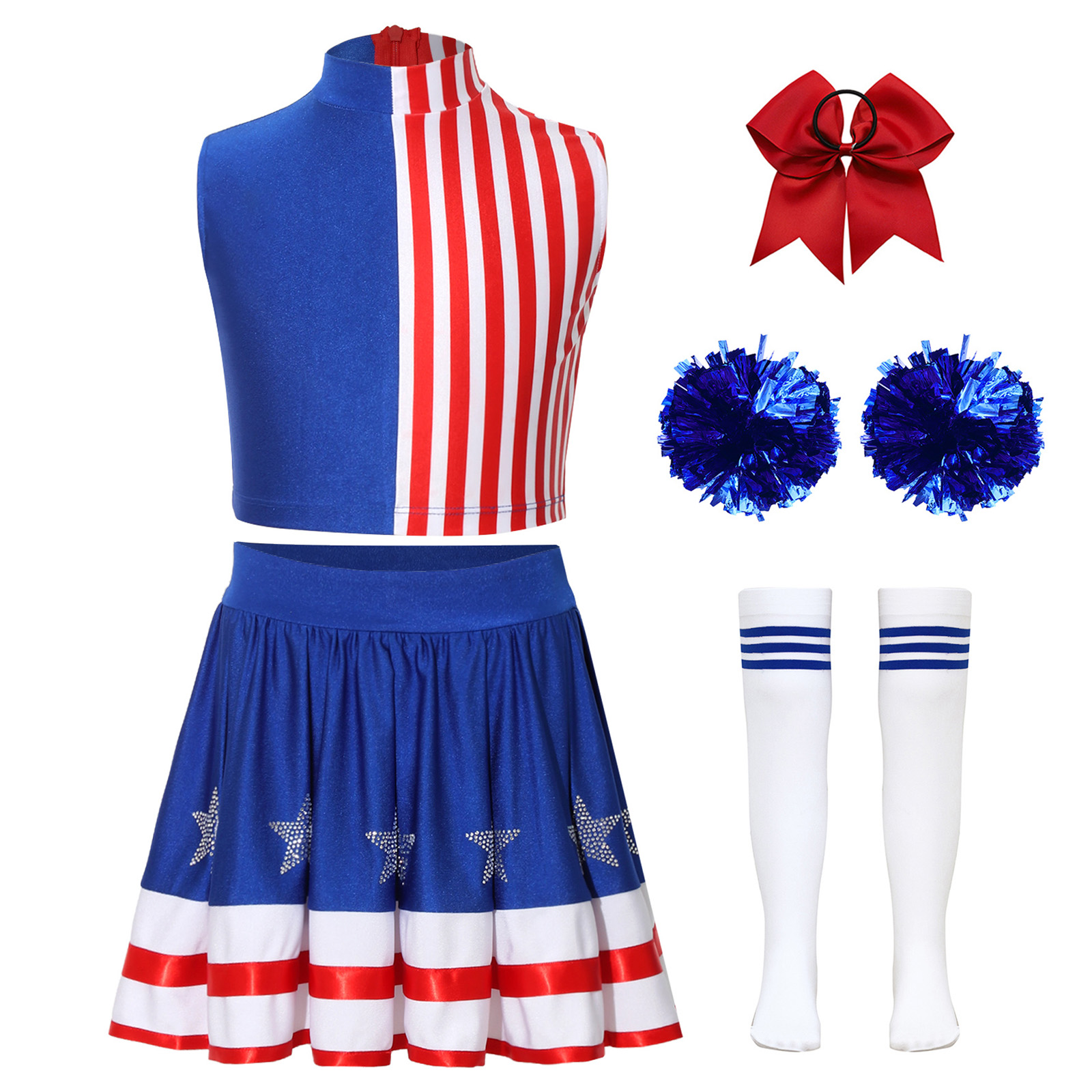 Kids Girls Cheerleading Outfit - đánh giá và giá Cheerleading Pom Pom