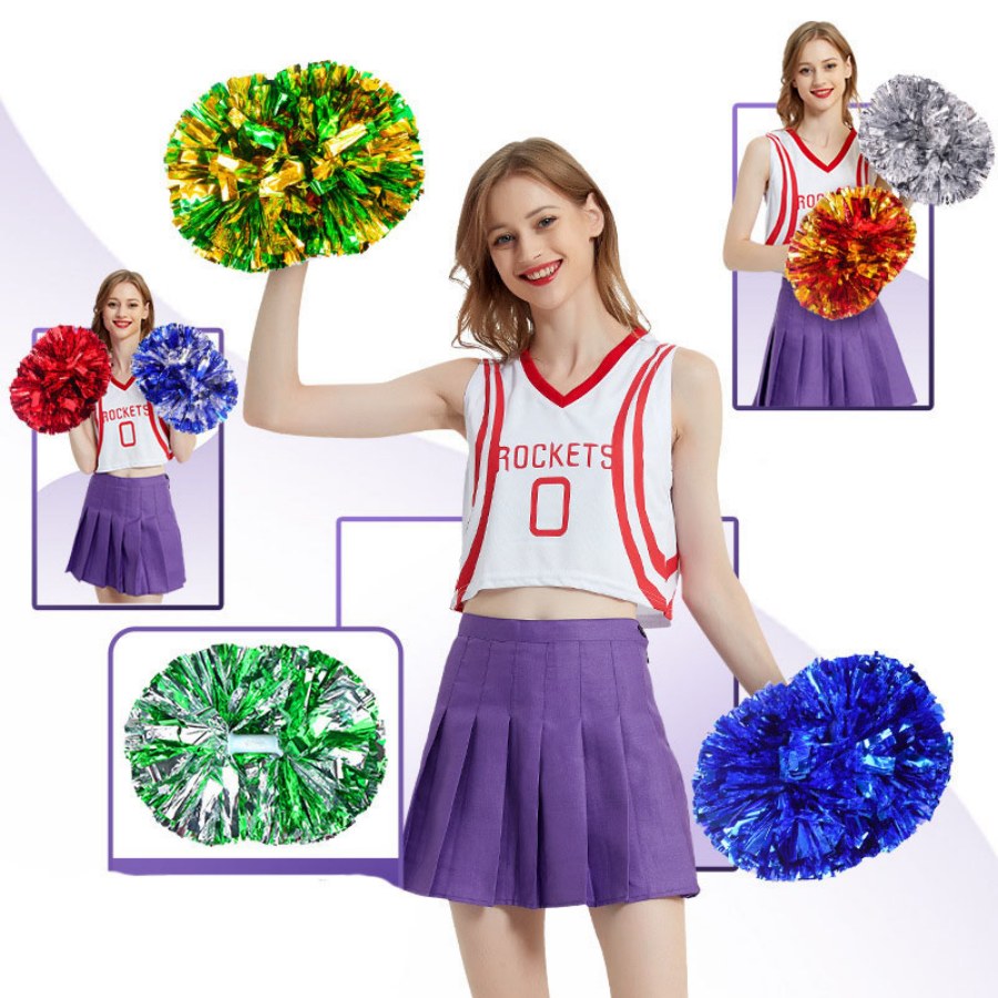 1Pcs Metallic PET Cheerleader  - đánh giá và giá Cheerleading Pom Pom
