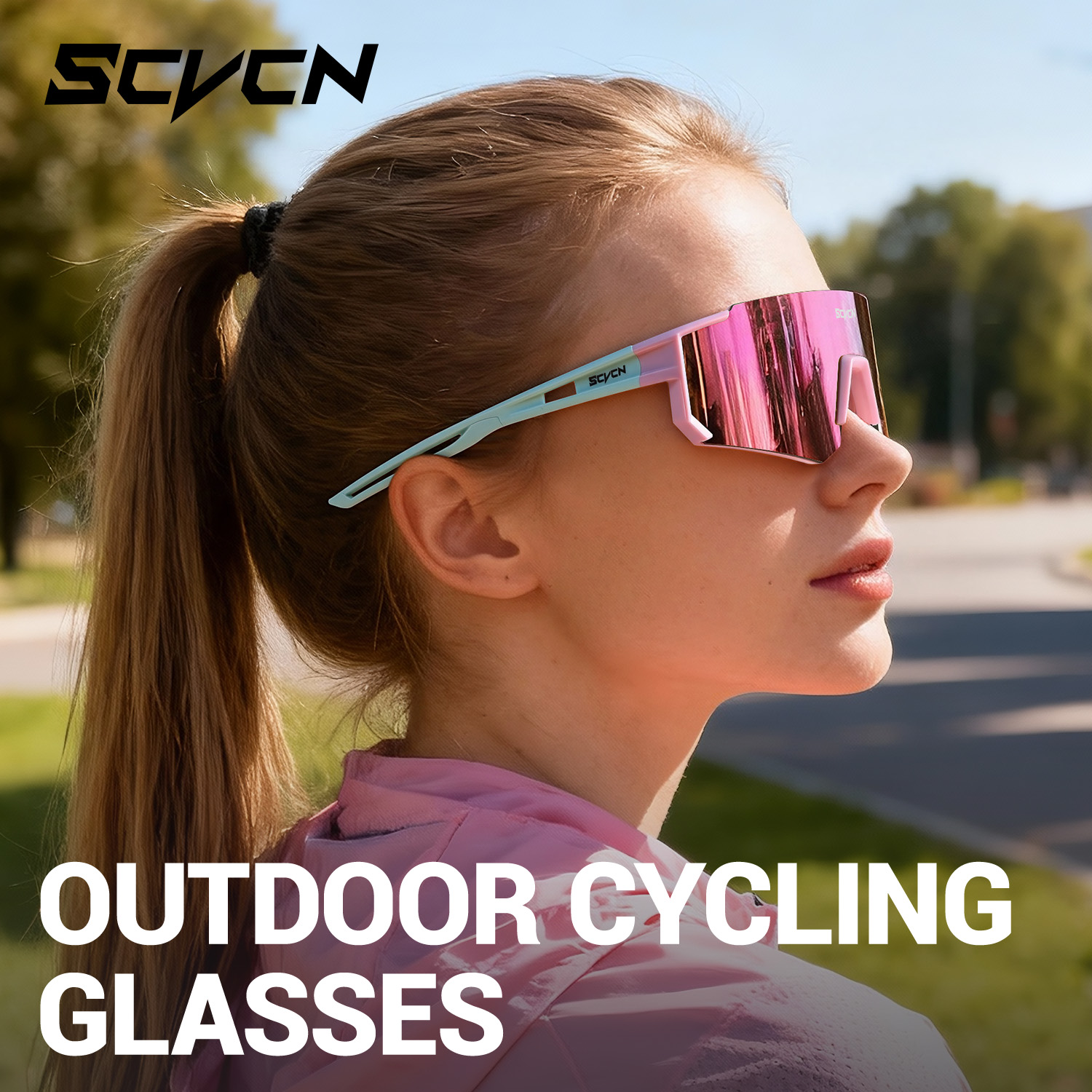 SCVCN Pink Cycling Glasses Bic - đánh giá và giá Sports Equipment Photos