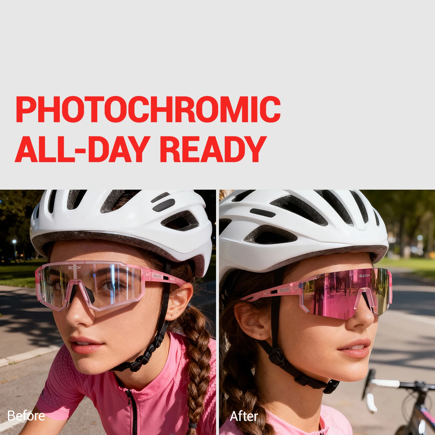 SCVCN Pink Cycling Glasses Bic - đánh giá và giá Sports Equipment Photos